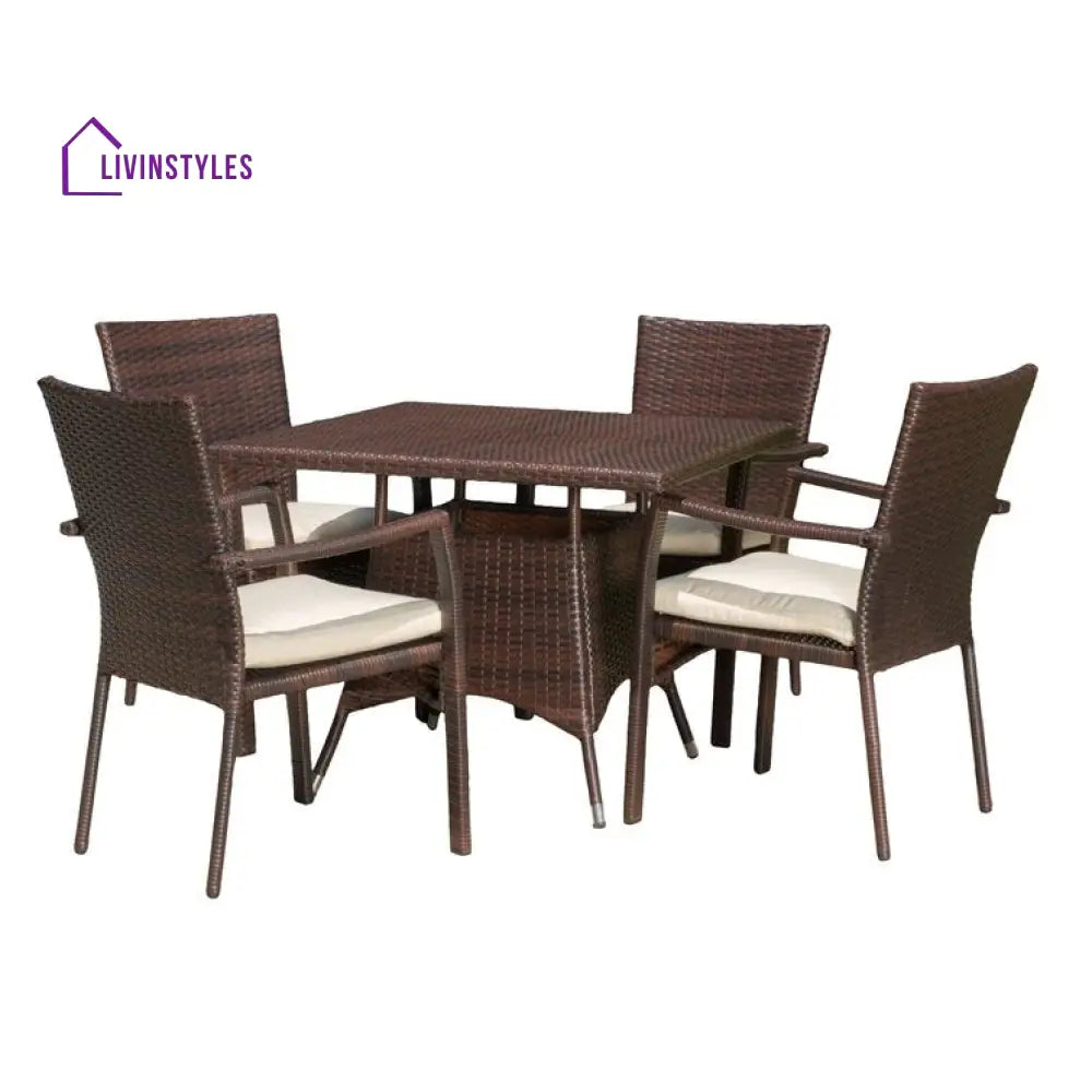 Amitawa 4 Seater Rectangular Outdoor Dining Set