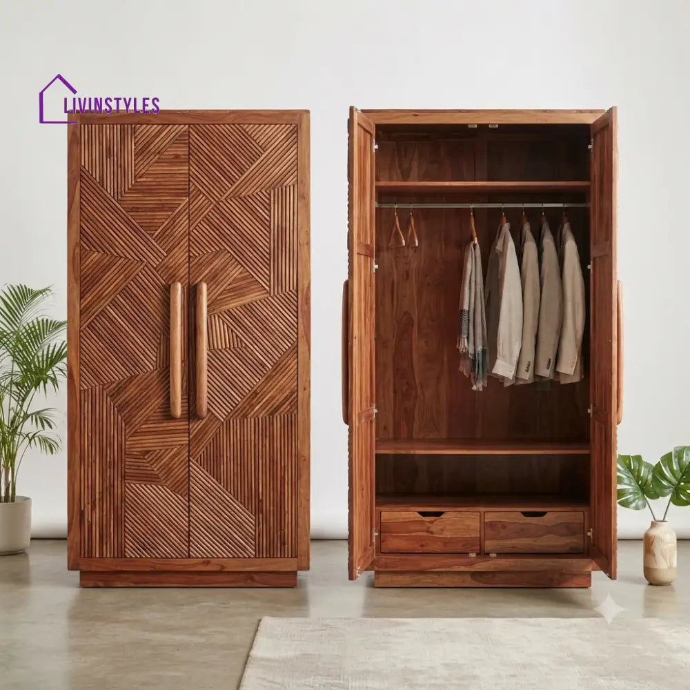 Amodini Wooden Wardrobe for Clothes | Cupboard for Clothes