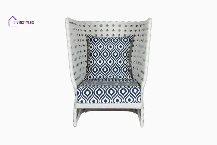 Amogh Outdoor Patio Seating Set 2 Chairs and 1 Table Set (White) - Coffee Table Sets