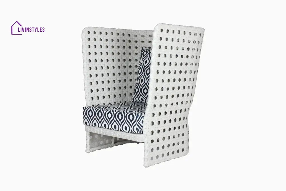 Amogh Outdoor Patio Seating Set 2 Chairs and 1 Table Set (White) - Coffee Table Sets