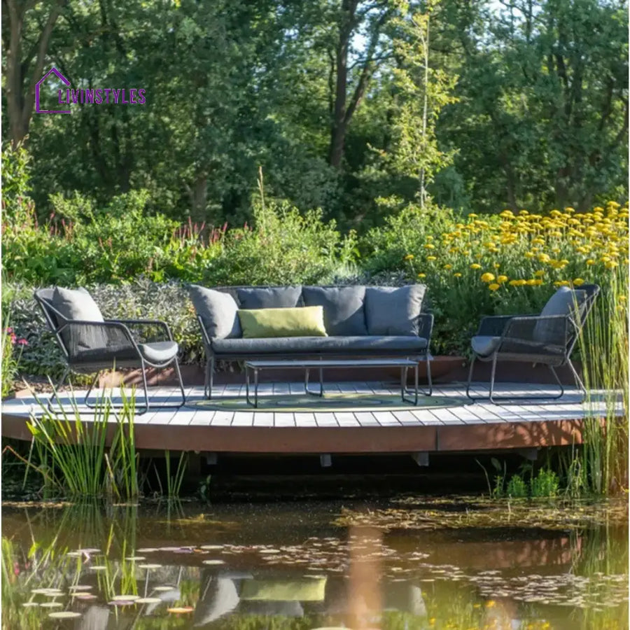 Amoura 4 Piece Outdoor All-Weather Rope Sofa Set - Sofa Set