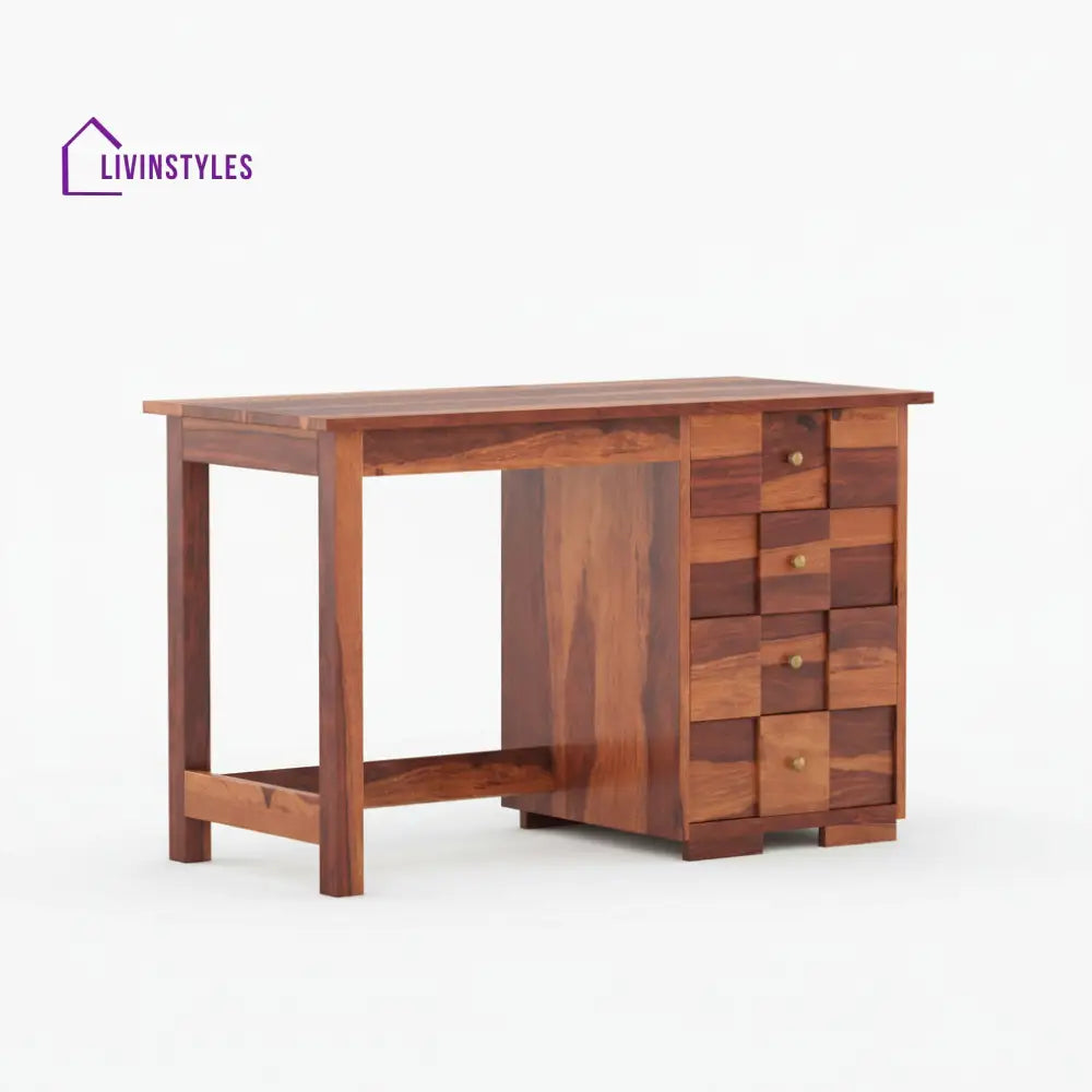 Amparo sheesham wood study table with drawers