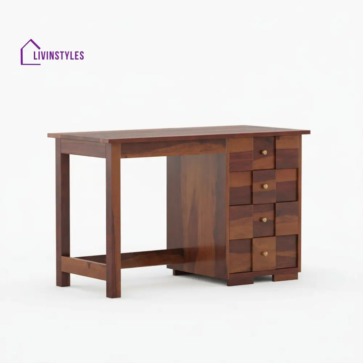 Amparo sheesham wood study table with drawers