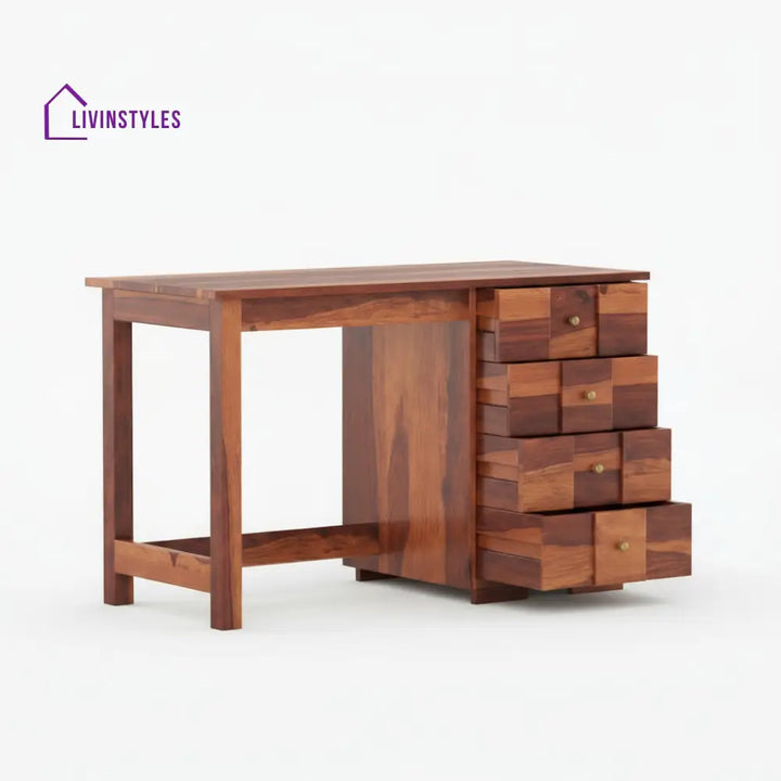 Amparo sheesham wood study table with drawers