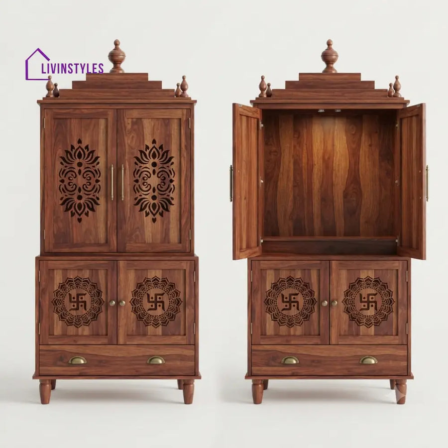 Amrita Premium Solid Wood Home Temple | Pooja Mandir for Home