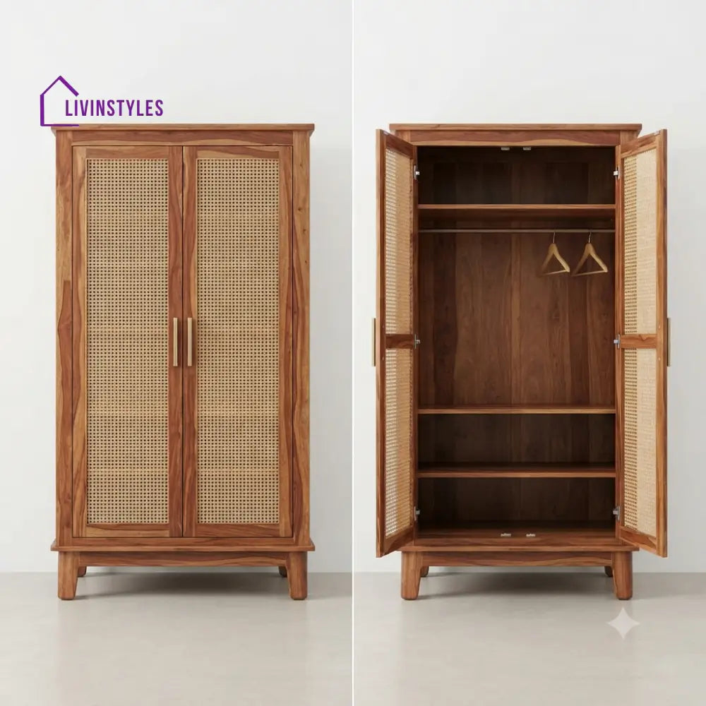 Amrita Wooden Wardrobe for Clothes | Cupboard for Clothes