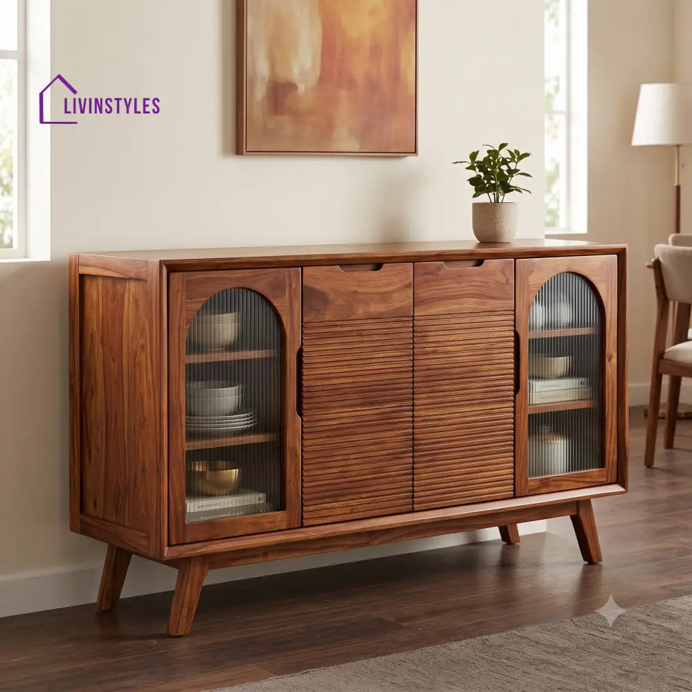 Amritha Premium Sheesham Wood Sideboard and Cabinet for Living Room
