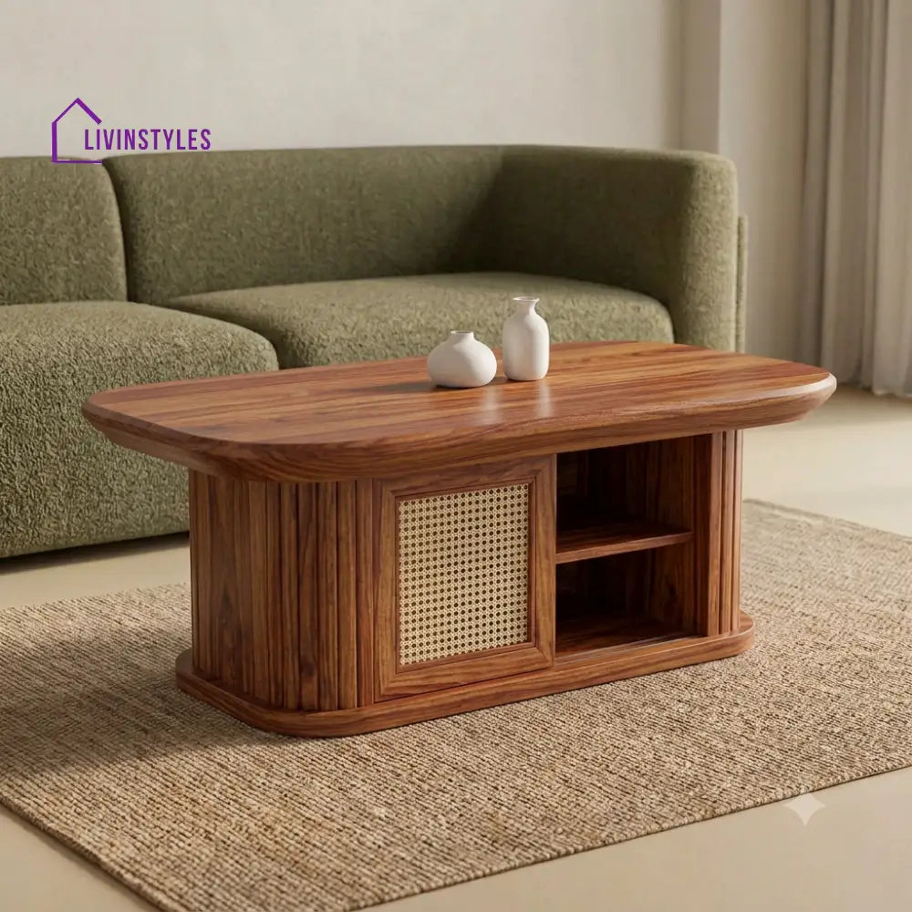 Amritha Premium Solid Wood Coffee Table for Living Room Online