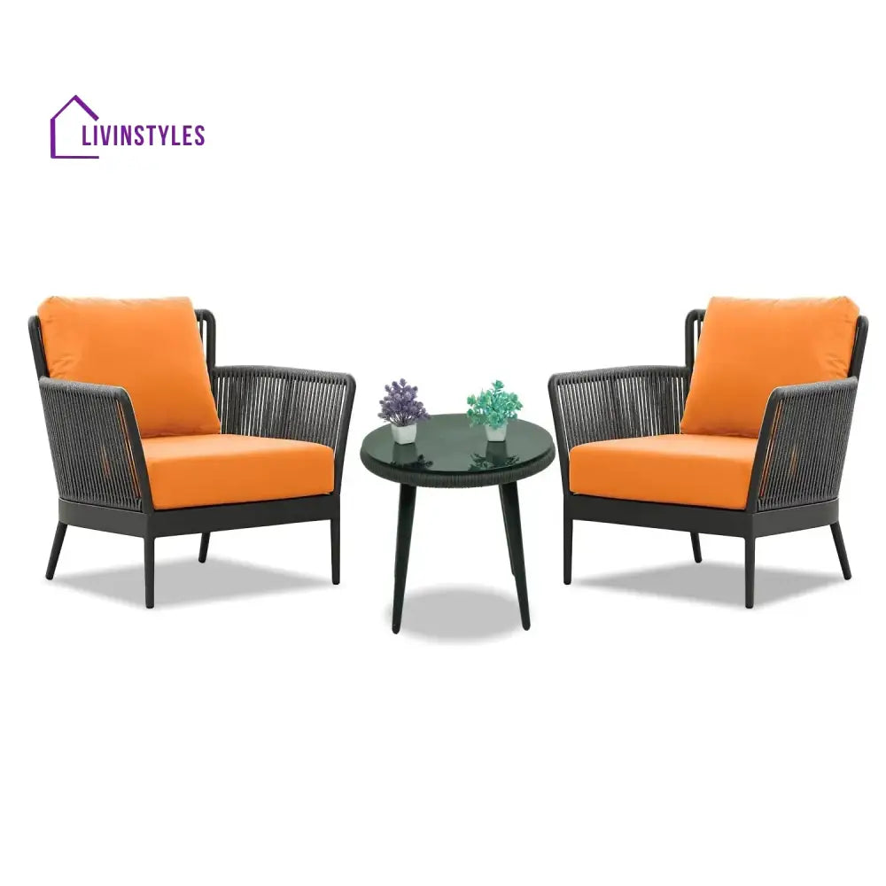 Amulya Outdoor 3 Piece All-Weather Rope Patio Set - Patio Set