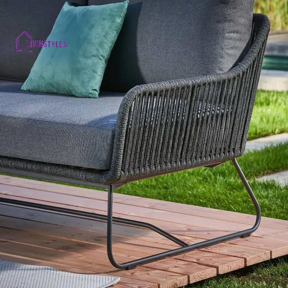 An Donatella 6-Seater L-Shape Outdoor Rope Sofa Set - Sofa Set