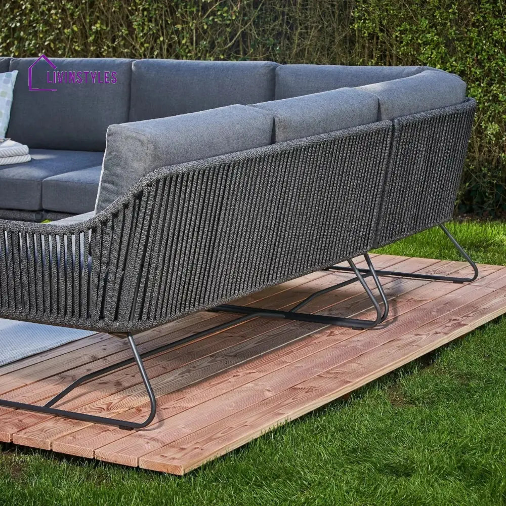An Donatella 6-Seater L-Shape Outdoor Rope Sofa Set - Sofa Set