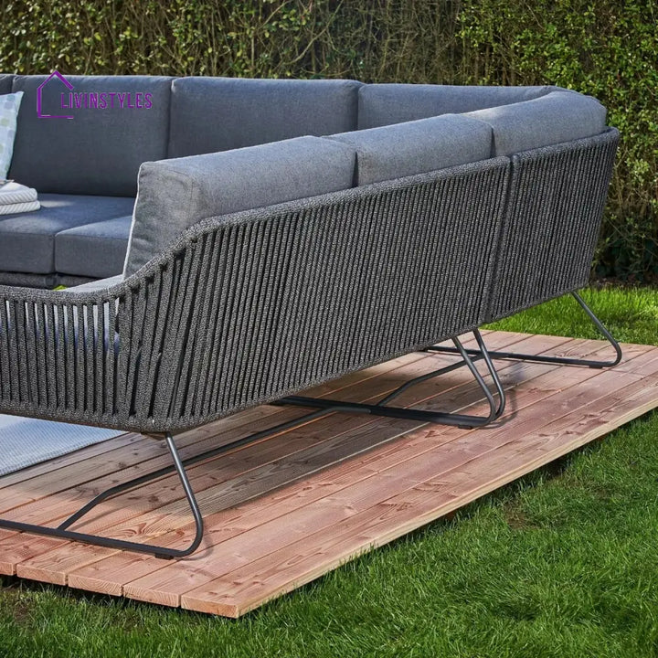 An Donatella 6-Seater L-Shape Outdoor Rope Sofa Set - Sofa Set