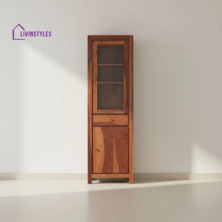 Anabel Sheesham wood crockery unit HONEY