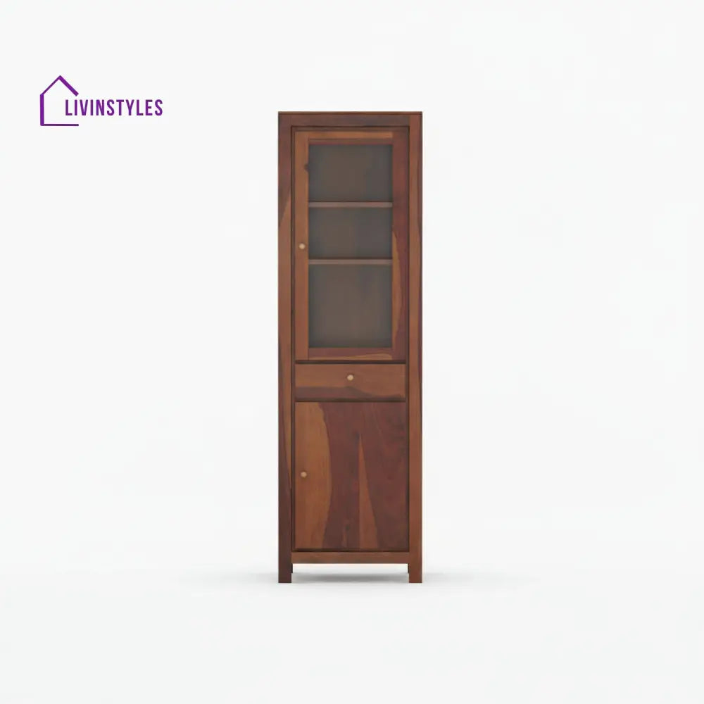 Anabel Sheesham wood crockery unit WALNUT