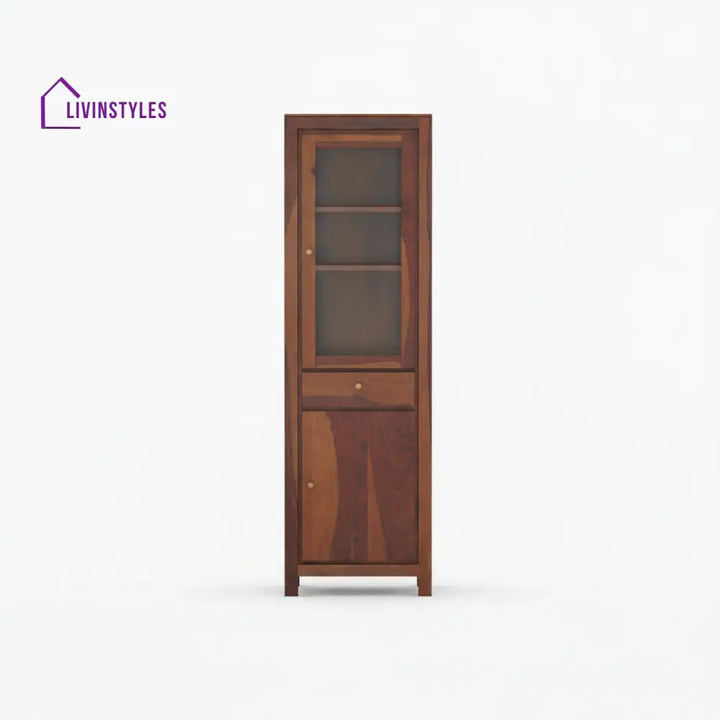 Anabel Sheesham wood crockery unit WALNUT