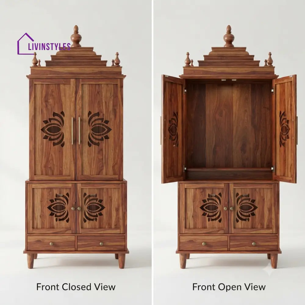 Anagha Premium Solid Wood Home Temple | Pooja Mandir for Home