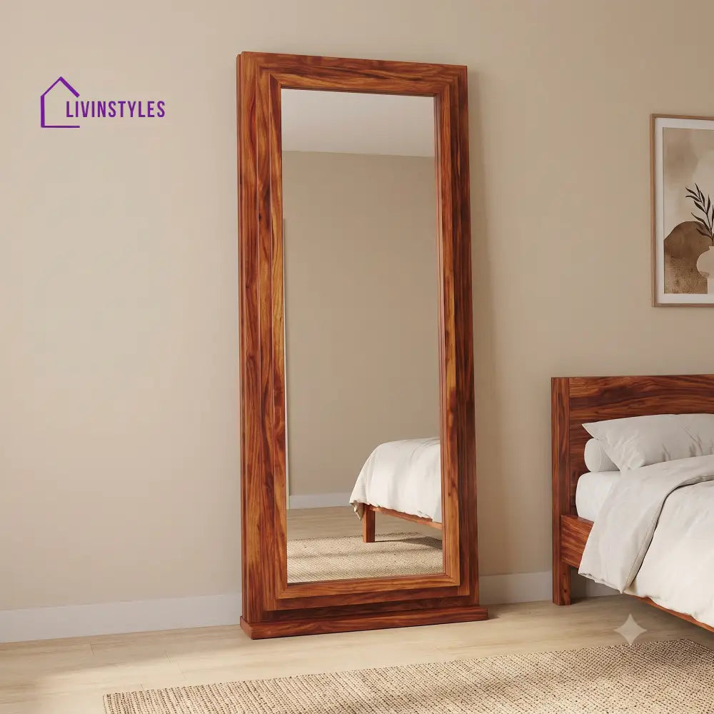 Anagha Wooden Full Length Mirror for Bedroom & Living Room