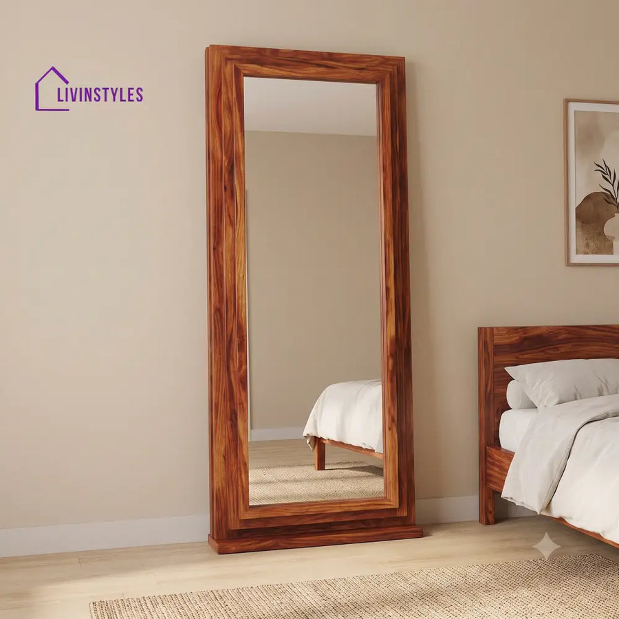 Anagha Wooden Full Length Mirror for Bedroom & Living Room