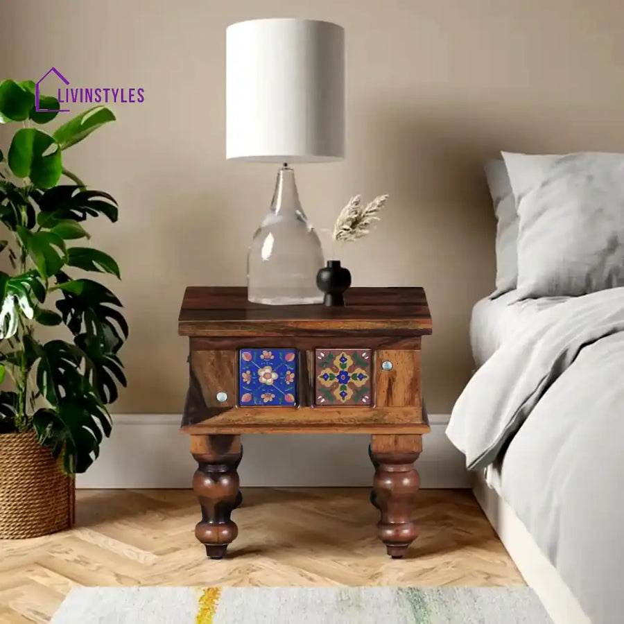 Anamika Solid Sheesham Wood Side Table Teak Bedroom Furniture Sets