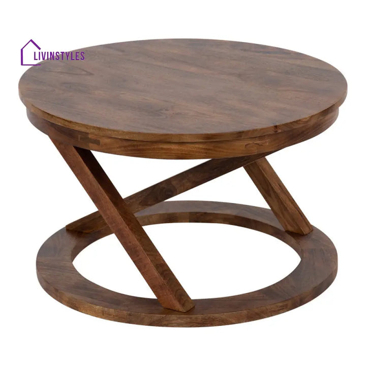 Anand Solid Wood Coffee Table For Living Room | Honey Finish
