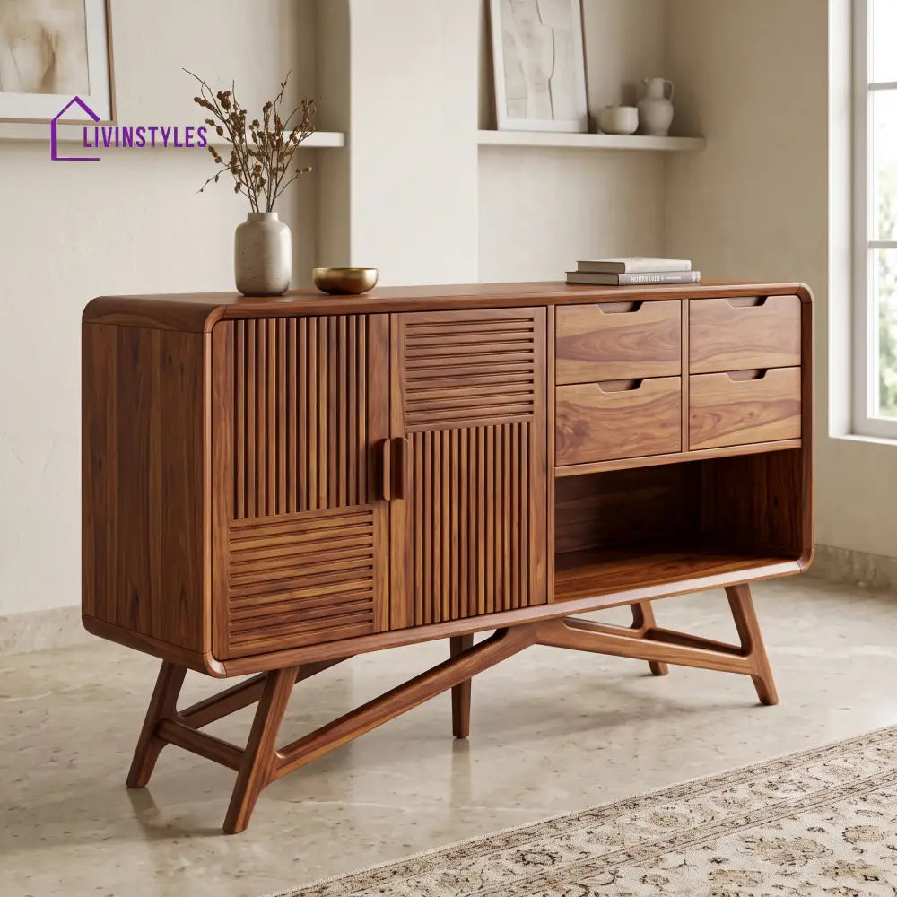 Ananya Premium Sheesham Wood Sideboard and Cabinet for Living Room