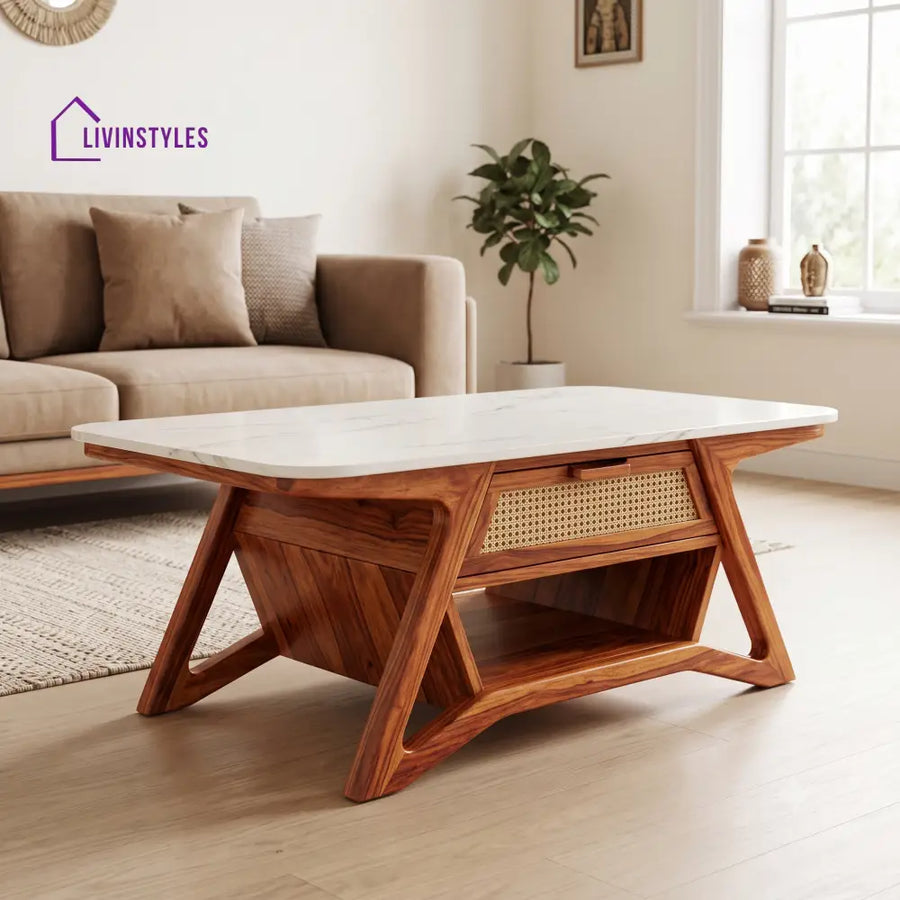 Ananya Premium Solid Wood Coffee Table for Living Room Online