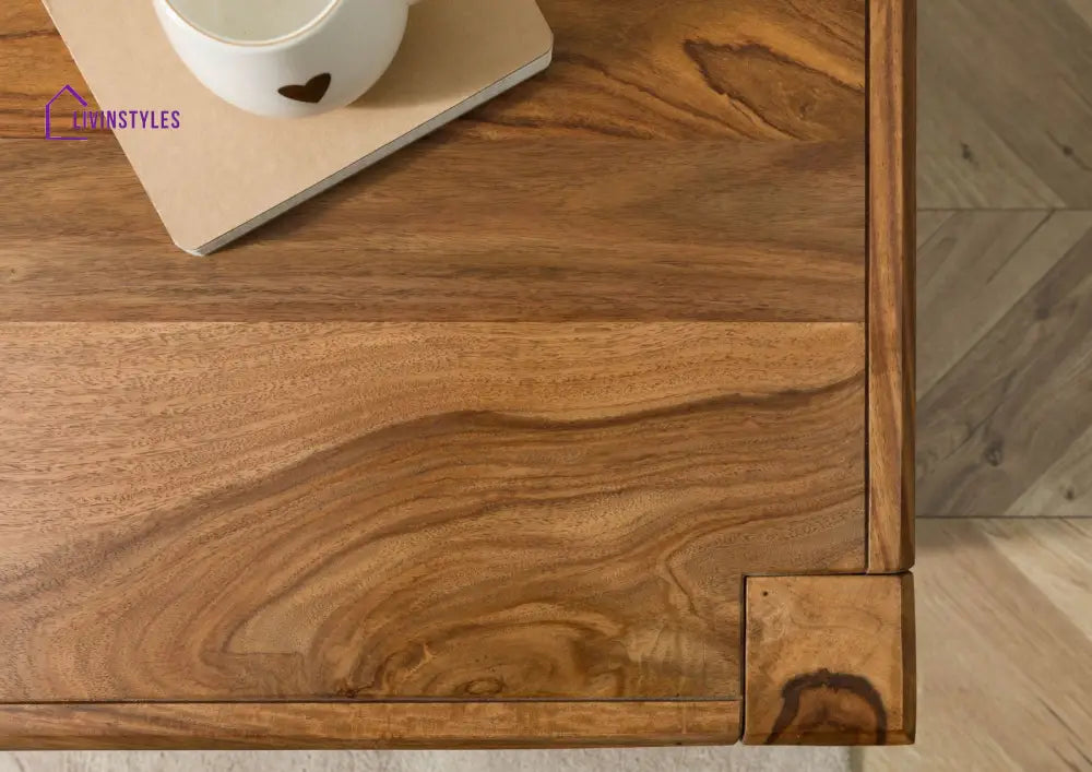 Ananya Sheesham Wood Coffee Table Square Shape Color Brown Coffee Table Coffee Table for Living Room (Sheesham Wood