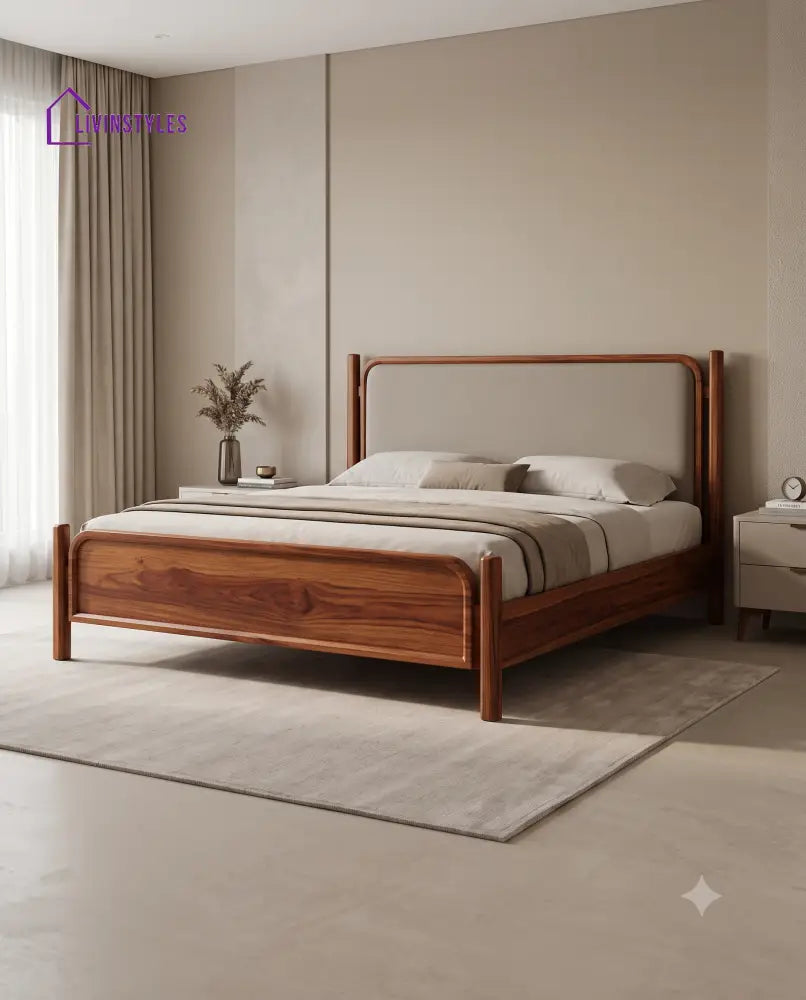 Ananya Wooden Bed | Solid Wood Double Bed | Wooden King size bed & Wooden Queen size bed