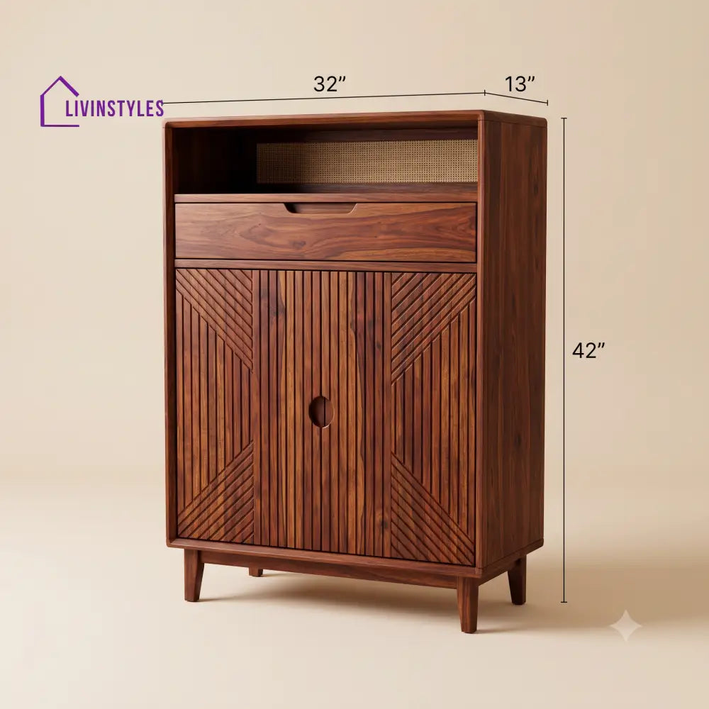 Ananya Wooden Shoe Rack for Home | Shoe Cabinet