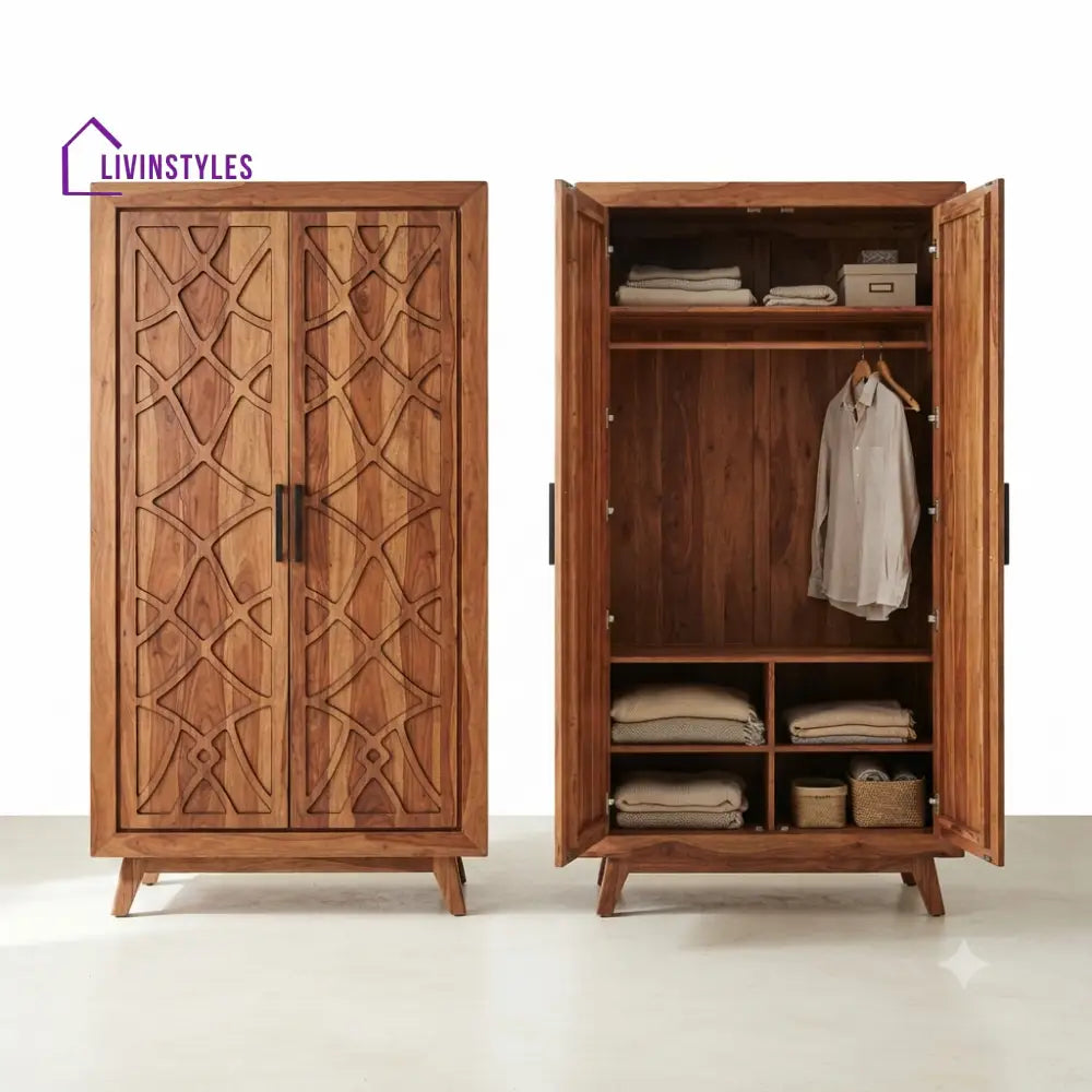 Ananya Wooden Wardrobe for Clothes | Cupboard for Clothes