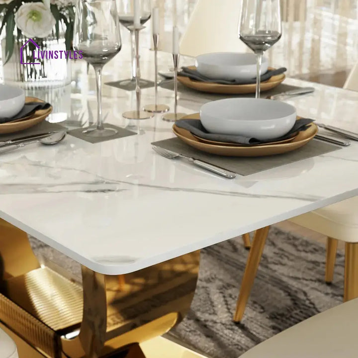 Anastasia 7 Piece Modern U-Shape Dining Table Set