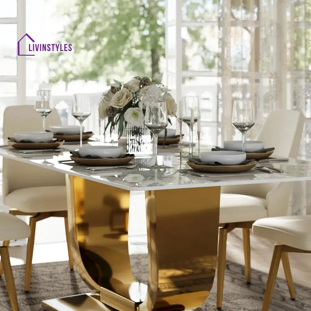 Anastasia 7 Piece Modern U-Shape Dining Table Set
