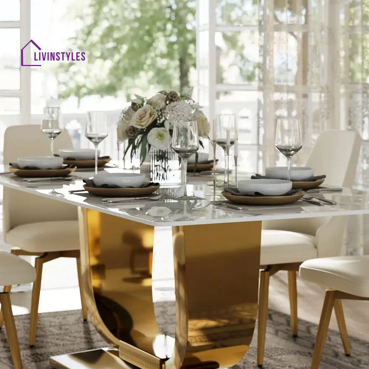 Anastasia 7 Piece Modern U-Shape Dining Table Set