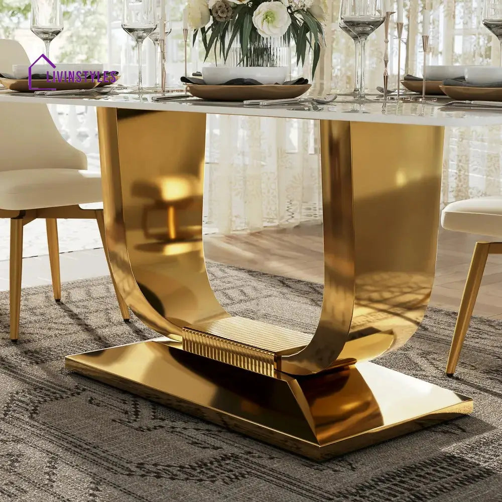 Anastasia 7 Piece Modern U-Shape Dining Table Set