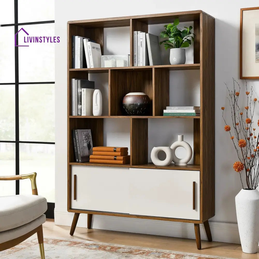 Anastasia Engineered Wood Bookshelves | Bookshelf for Living Room | Bedroom | Drawing Room | Study Room