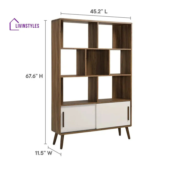 Anastasia Engineered Wood Bookshelves | Bookshelf for Living Room | Bedroom | Drawing Room | Study Room