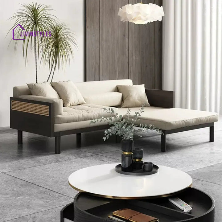 Janpandi Pull Out Multifunction Solid Wood Frame Sofa Bed SOFA BED