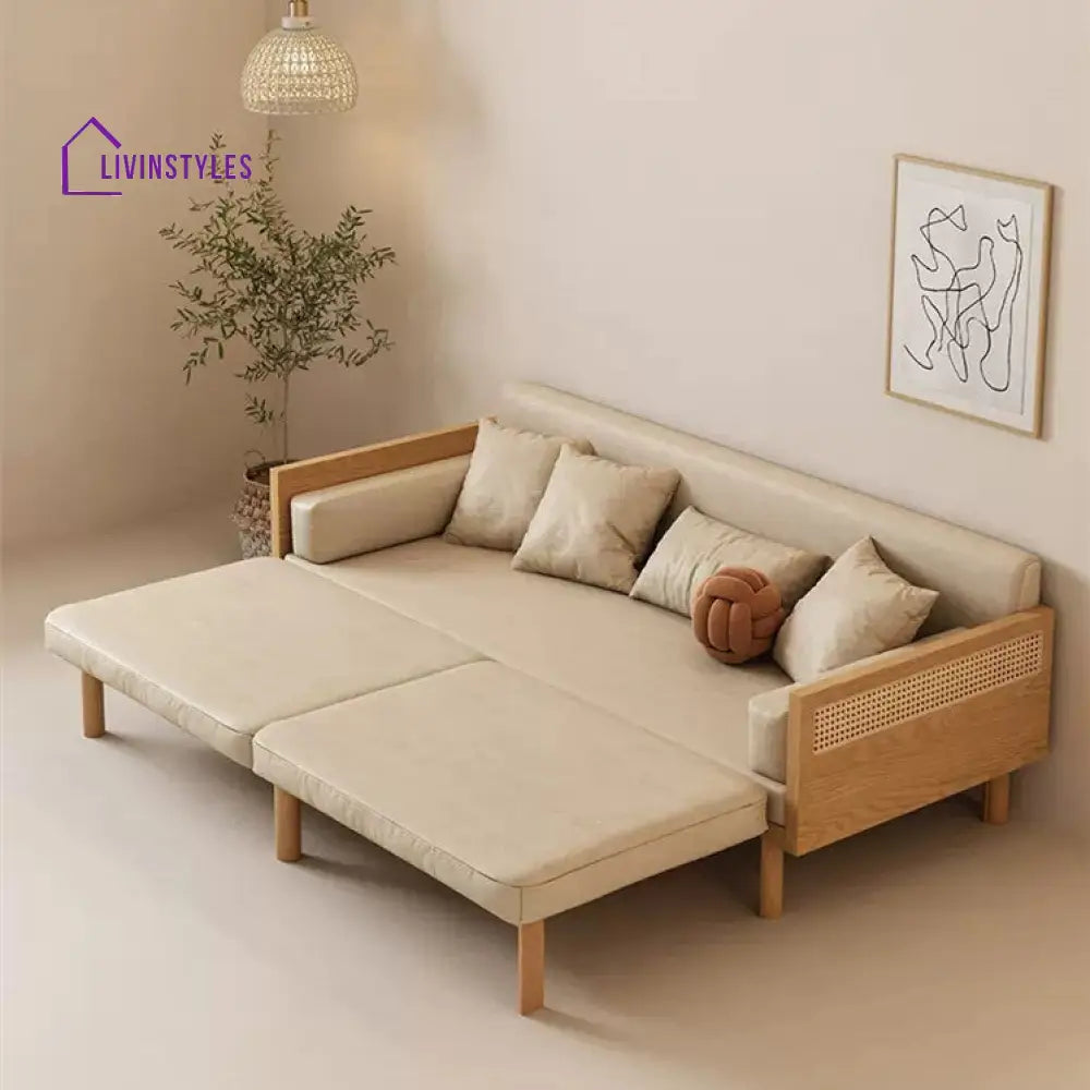 Janpandi Pull Out Multifunction Solid Wood Frame Sofa Bed SOFA BED