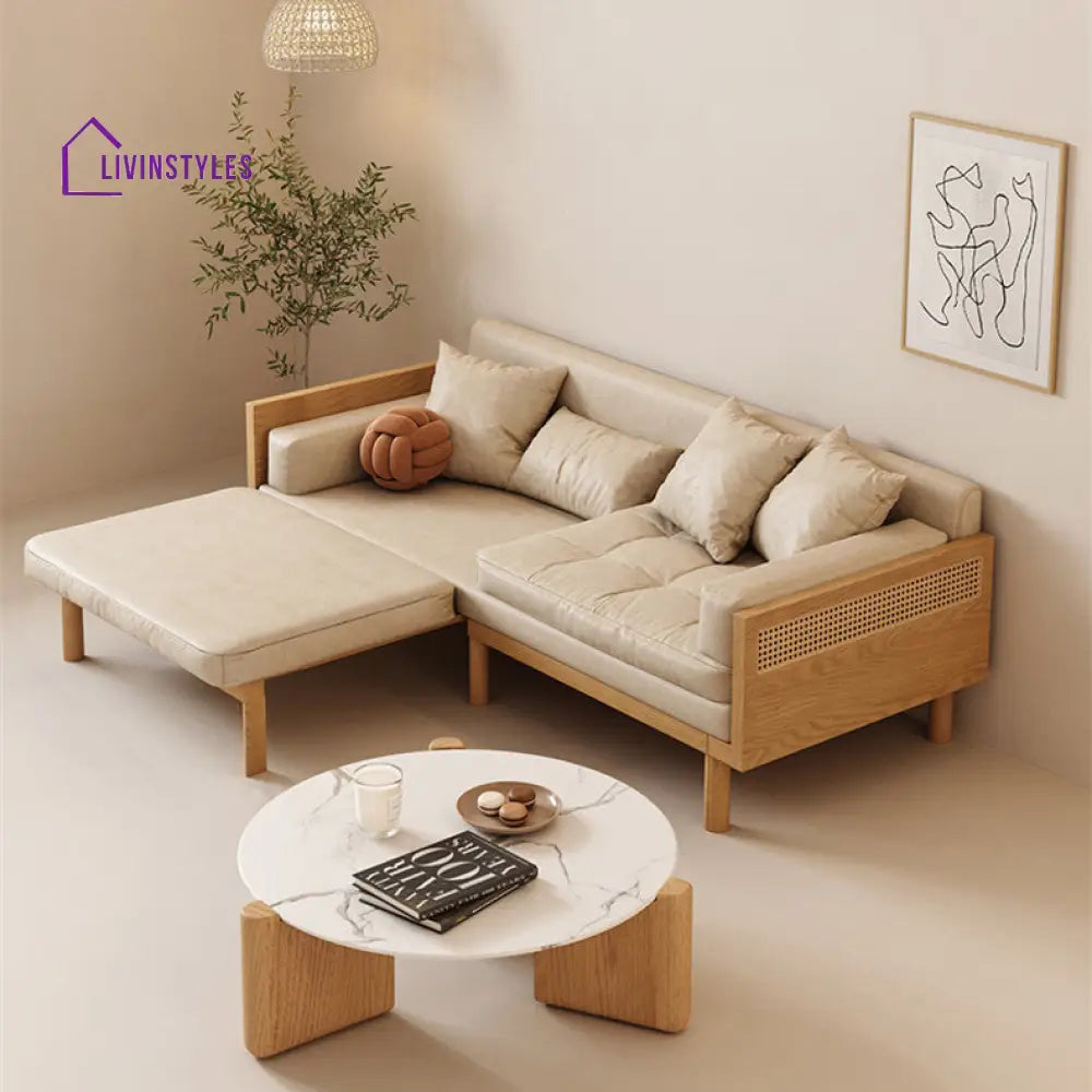 Janpandi Pull Out Multifunction Solid Wood Frame Sofa Bed SOFA BED