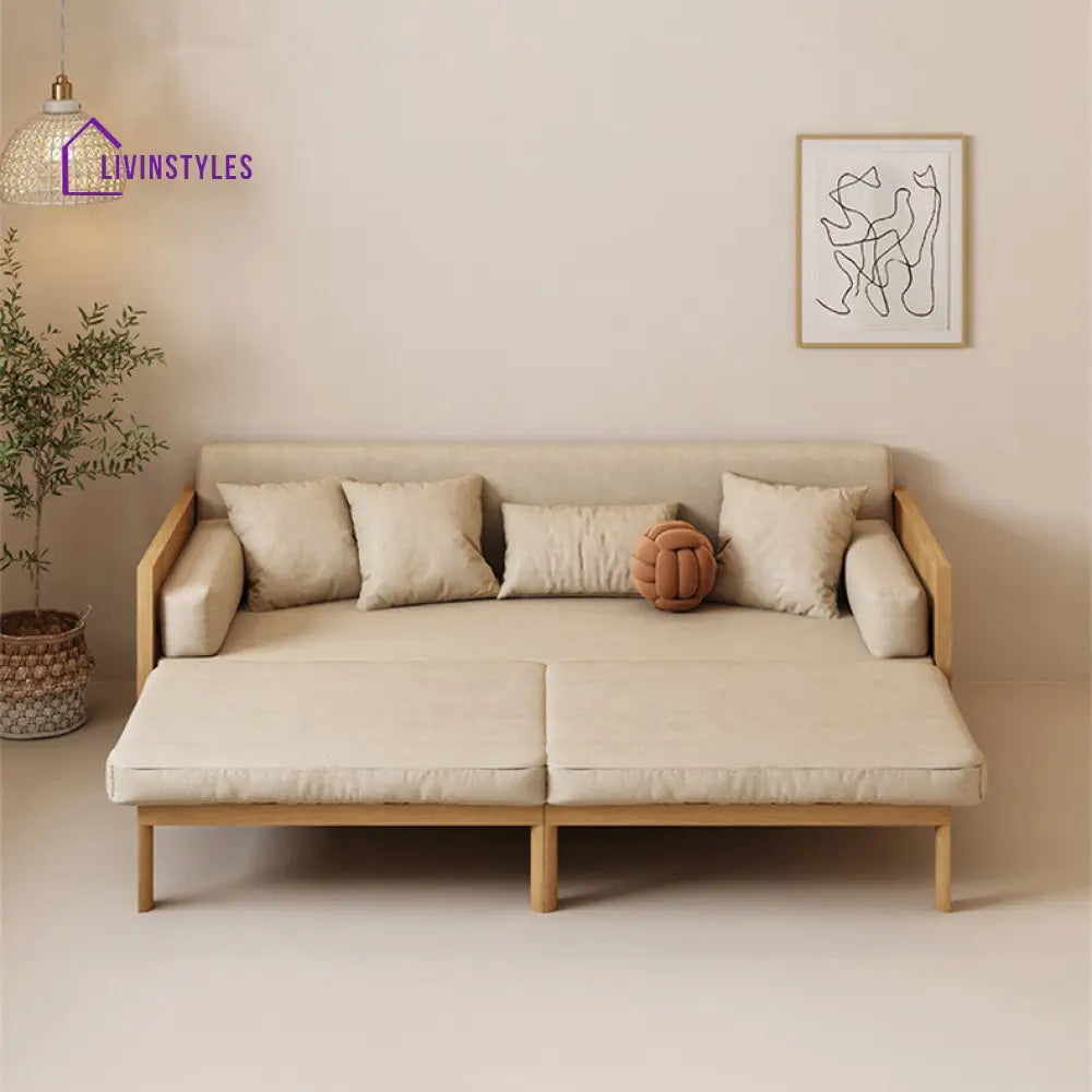 Janpandi Pull Out Multifunction Solid Wood Frame Sofa Bed SOFA BED