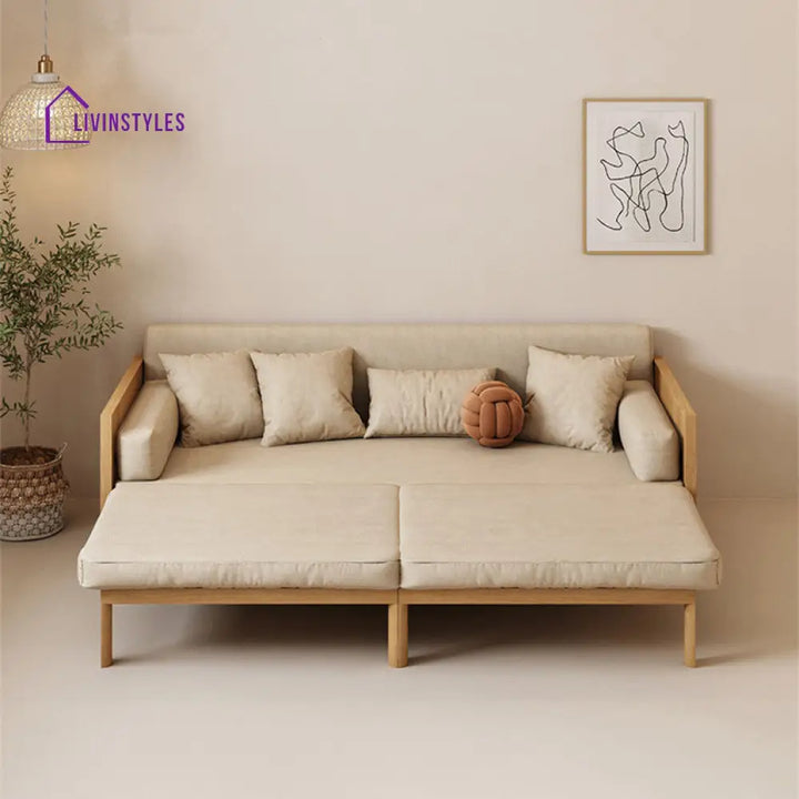 Janpandi Pull Out Multifunction Solid Wood Frame Sofa Bed SOFA BED