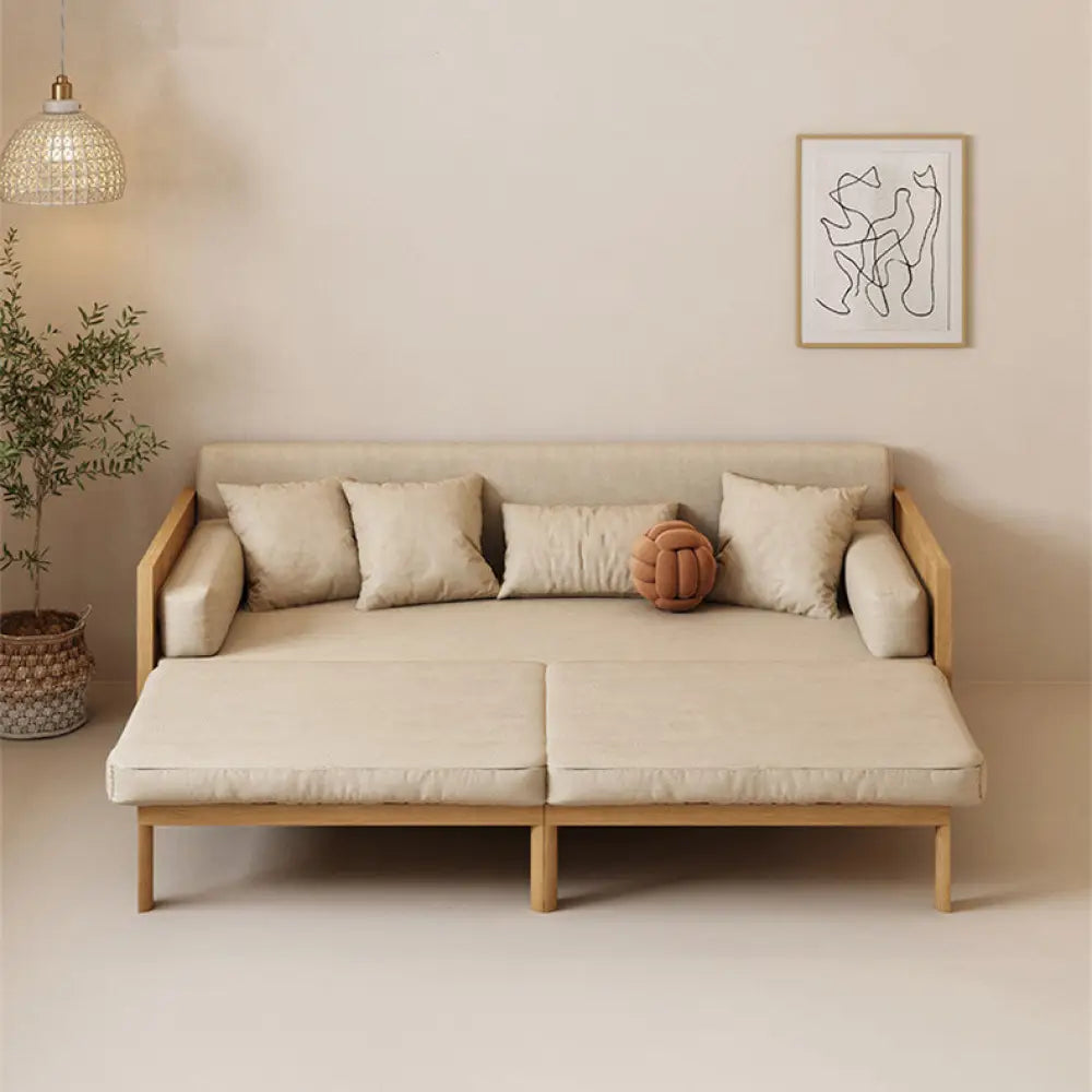 Janpandi Pull Out Multifunction Solid Wood Frame Sofa Bed SOFA BED