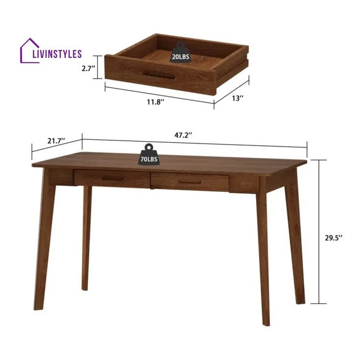 Anastasia Solid Wood Study Table for Students