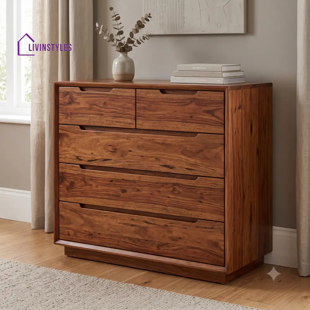 Anatole Premium Wooden Chest of Drawers for Bedroom | Living Room