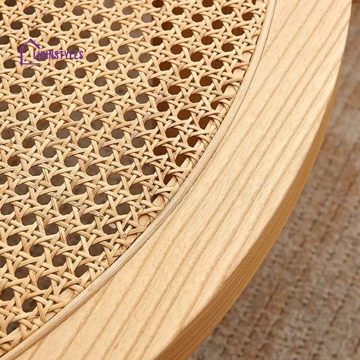 Anay Solid Wood Coffee Table for Living Room | Cane Weaving