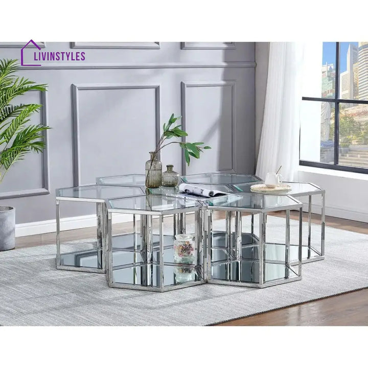 Anaya metal coffee table for living room