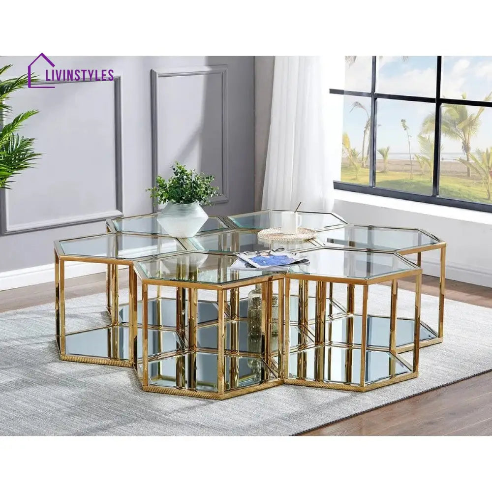 Anaya metal coffee table for living room