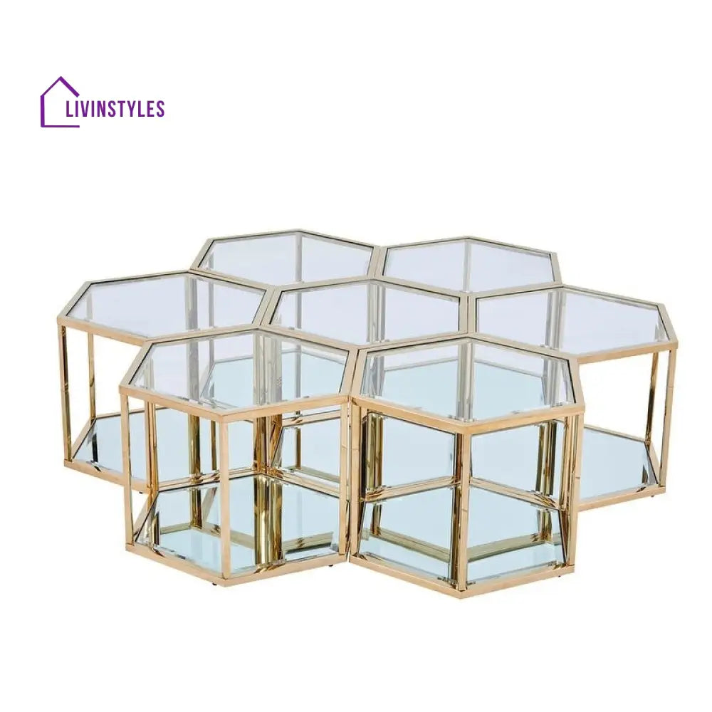 Anaya metal coffee table for living room