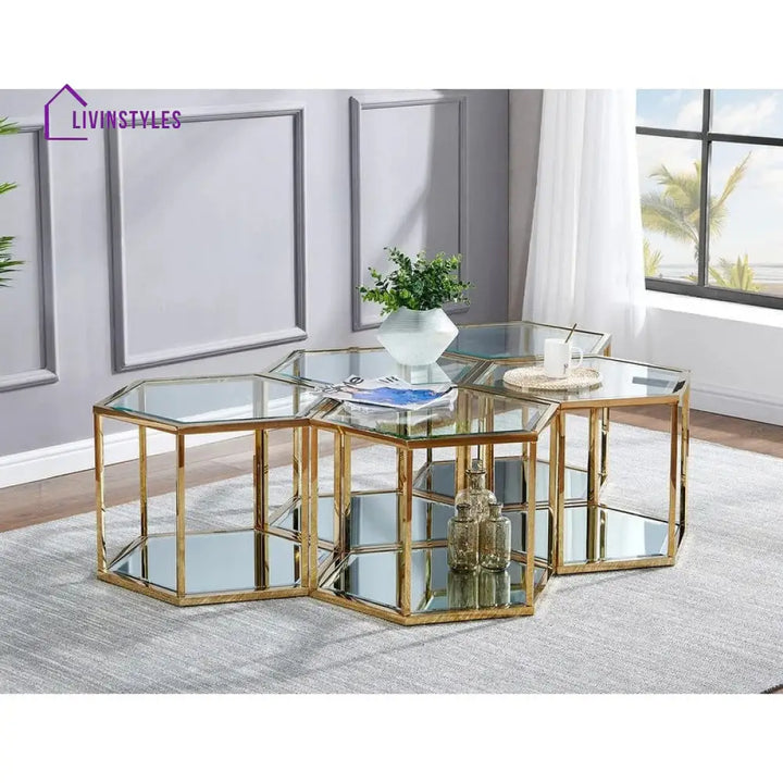 Anaya metal coffee table for living room