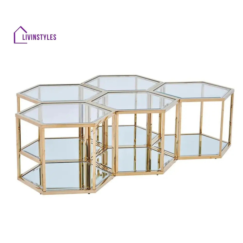Anaya metal coffee table for living room